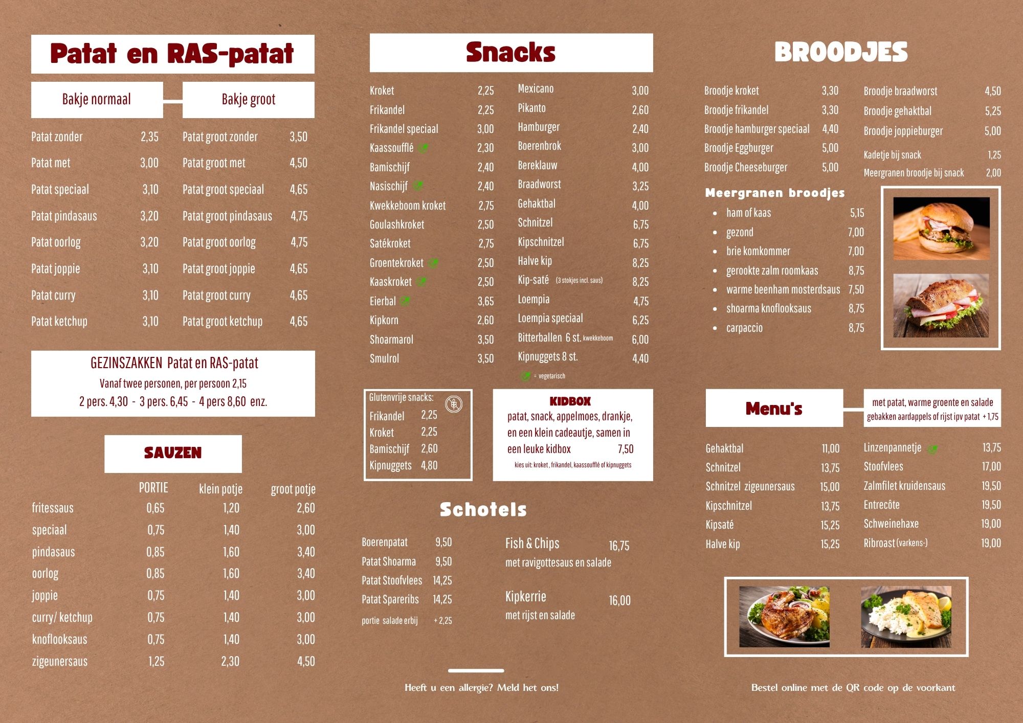 snackbar diever prijslijst 2 Prijslijst snackbar keernpunt diever Drenthe